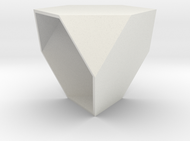 Truncated Tetrahedron in White Natural Versatile Plastic