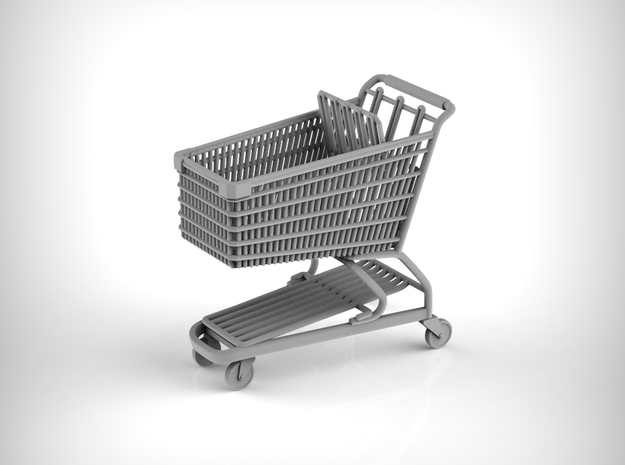 Shopping cart in 1:35 scale. in Smooth Fine Detail Plastic
