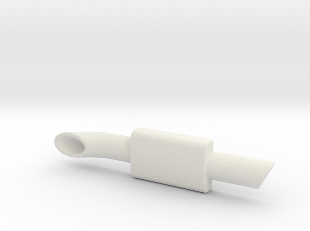 Left tail pipe for AMC Gremlin Drag Build in White Natural Versatile Plastic