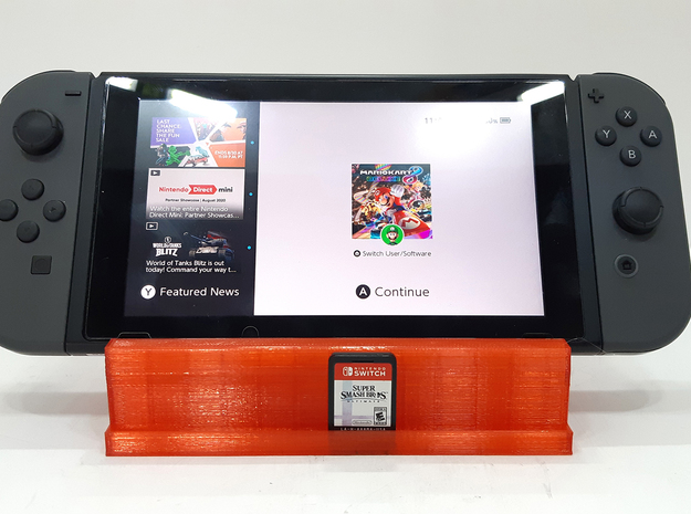 Nintendo Switch Dock with Tray & Game Rack in Red Processed Versatile Plastic