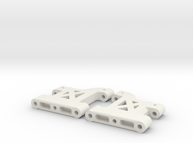 MO27-3|TL-01|(32,5mm) Front suspension arms in White Natural Versatile Plastic