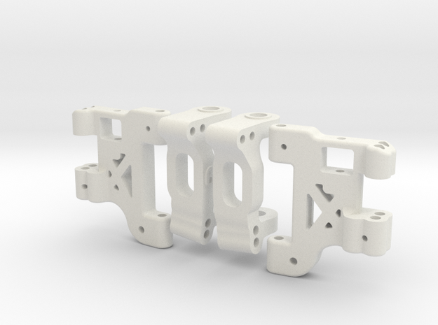 MO30 - Advanced front suspension for Tamiya TL-01 in White Natural Versatile Plastic