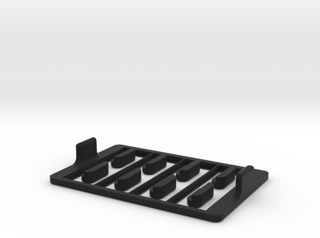 Multi-slide Holder Tray for Microscopy with clamps in Black Natural Versatile Plastic