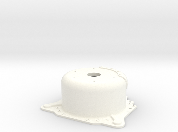 1/12 Lenco 7.5" Dp Bellhousing (No Starter Mnt) in White Processed Versatile Plastic