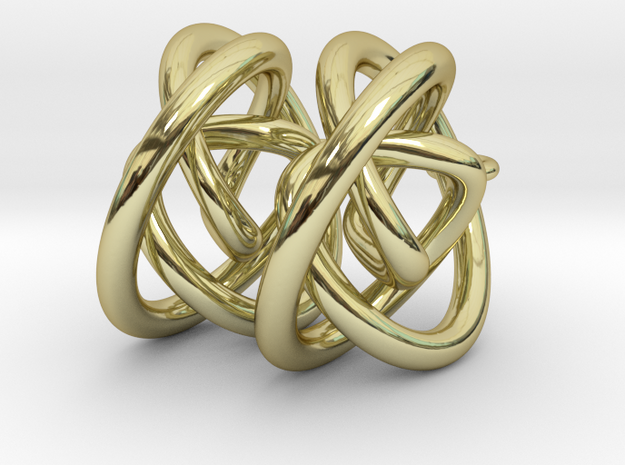 infinity knot earring in 18k Gold Plated Brass
