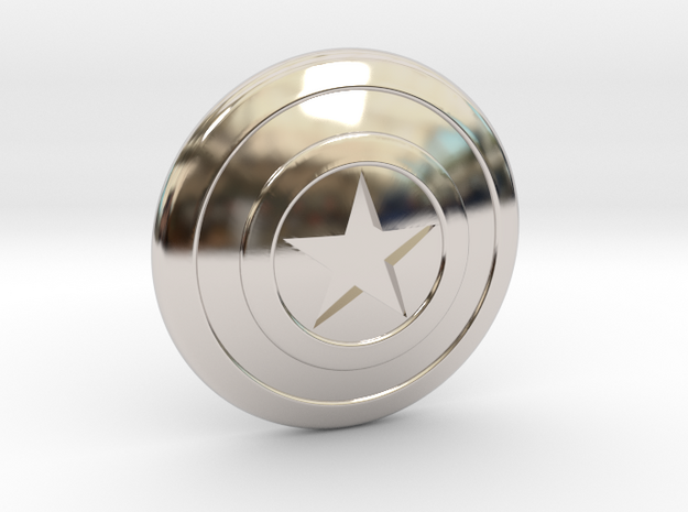 Captain America Shield Tie Pin in Rhodium Plated Brass