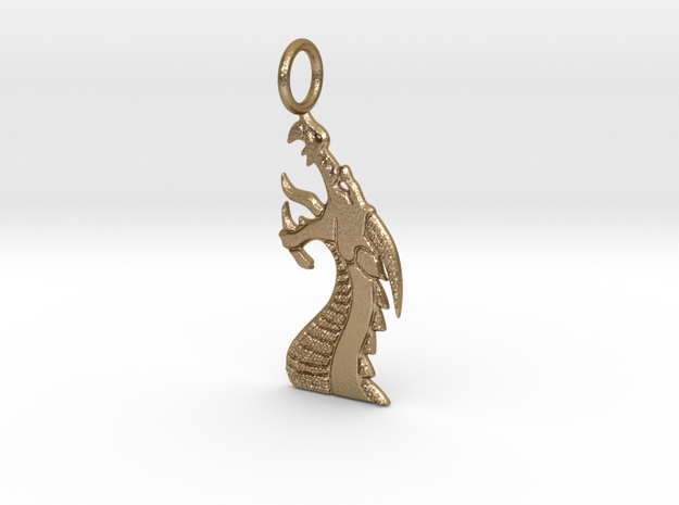 Winter Dragon in Polished Gold Steel