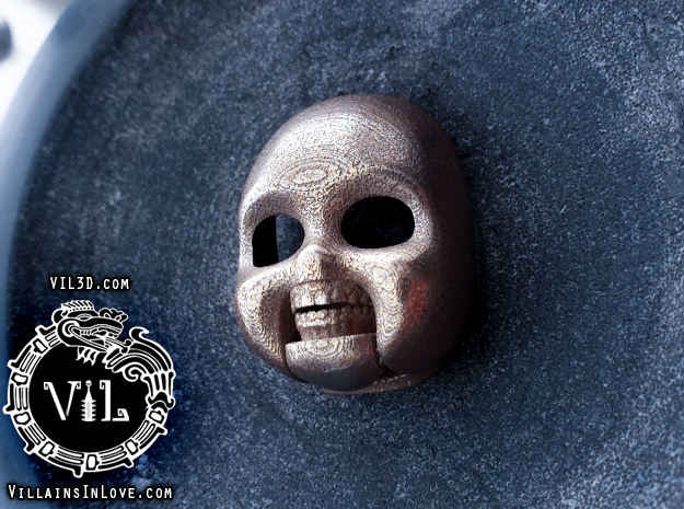 Chucky SKULL Pendant  ⛧ VIL ⛧ in Polished Bronzed-Silver Steel