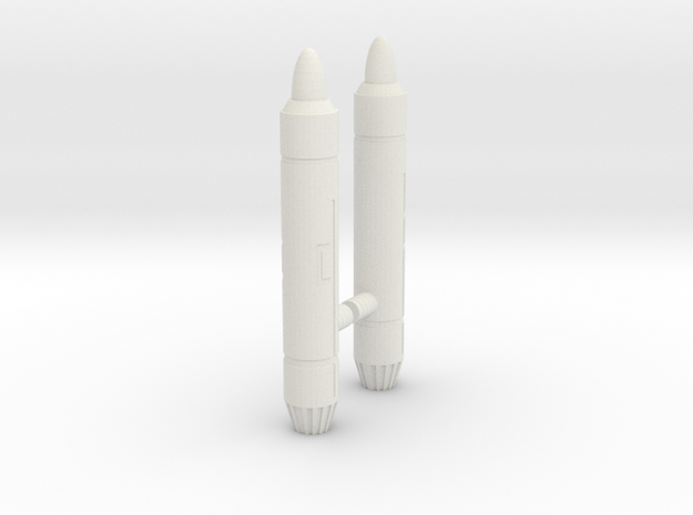 Earthrise Ramjet weapons in White Natural Versatile Plastic