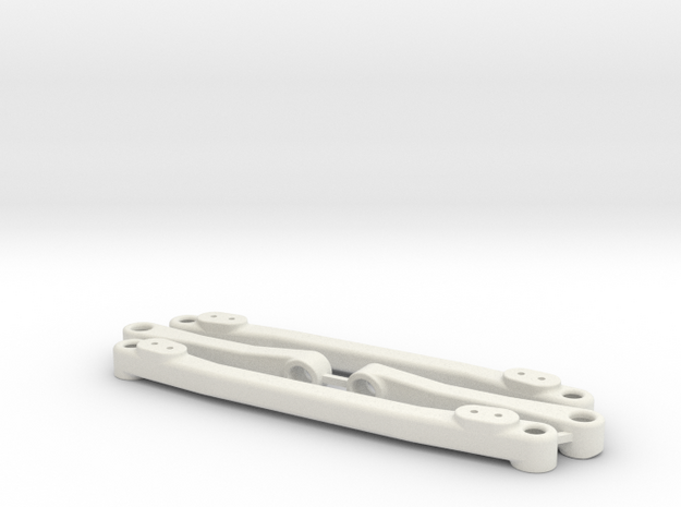 SCX24 Beefy Dual Side Steering Linkage in White Natural Versatile Plastic