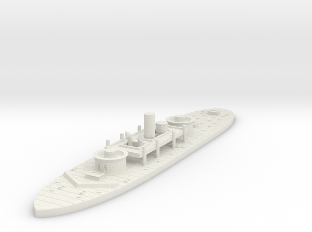 1/600 USS Miantonomoh in White Natural Versatile Plastic