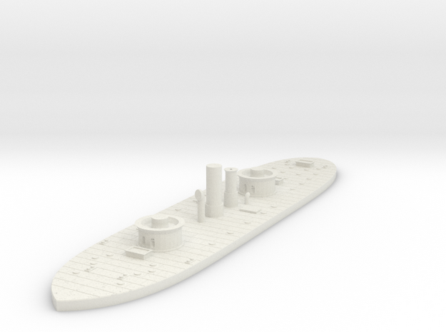 1/600 USS Monadnock in White Natural Versatile Plastic