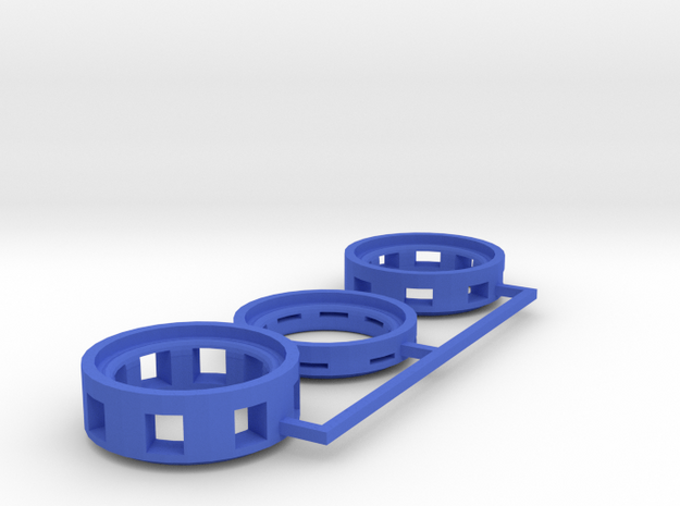 [Item B-23] STANDARD-MMF: Set Rings (set of 3) in Blue Processed Versatile Plastic