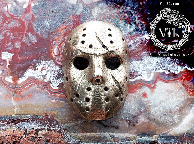 MKX Jason Pendant ⛧ VIL ⛧ in Polished Bronzed-Silver Steel: Small