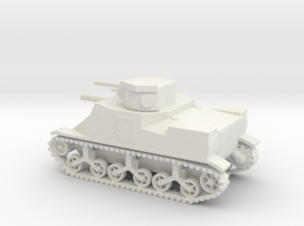 1/48 Scale M3 Medium Light Tank Earlier Model in White Natural Versatile Plastic