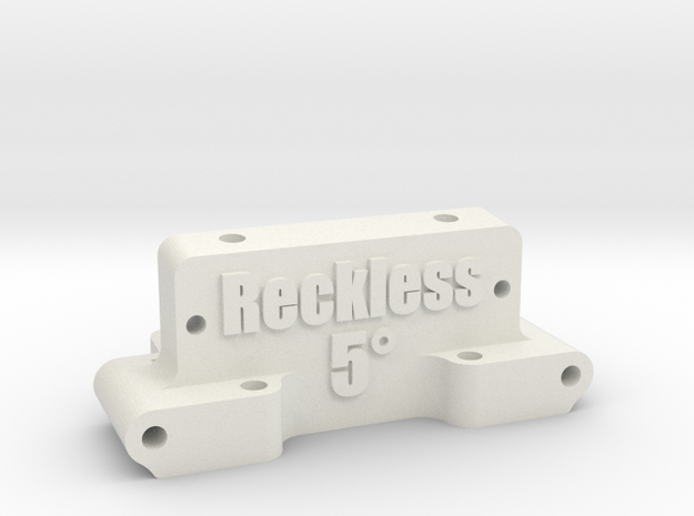 Reckless Traxxas Drag Front Bulkhead 5 degree in White Natural Versatile Plastic