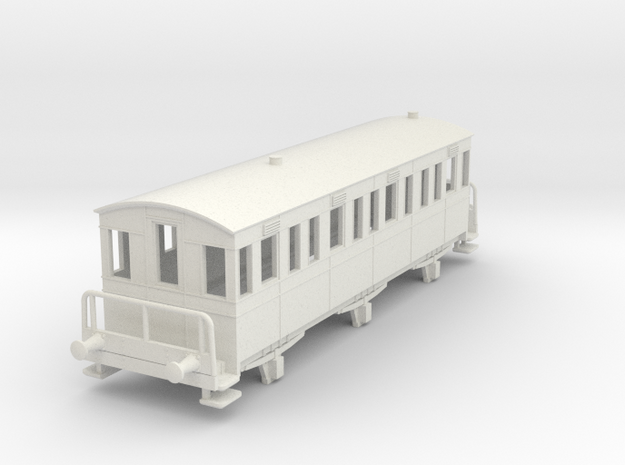 o-87-garstang-knott-end-6-wheel-comp-coach in White Natural Versatile Plastic