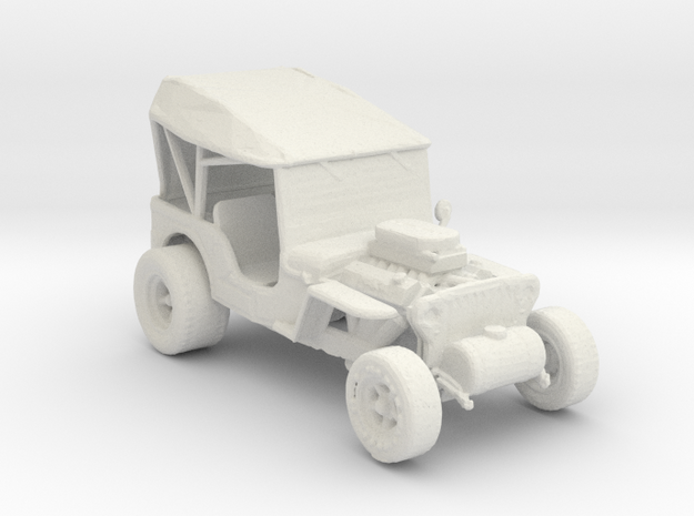 1942 Jeep Rod 1:160 scale in White Natural Versatile Plastic