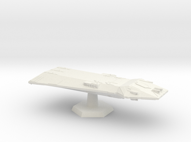 7000 Scale Hydran Monarch Battleship CVN in White Natural Versatile Plastic