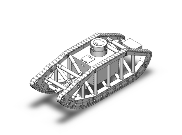 Pioneer Skeleton tank WW1 in Tan Fine Detail Plastic: 1:400