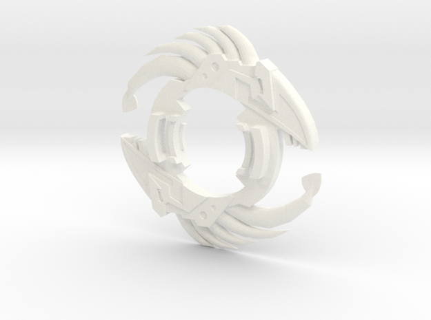 Beyblade Klarken Attack Ring in White Processed Versatile Plastic