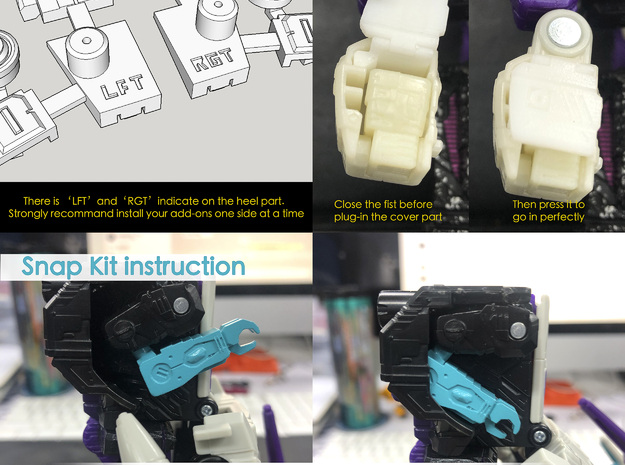 ER: Snap Kit for Snapdragon in White Processed Versatile Plastic
