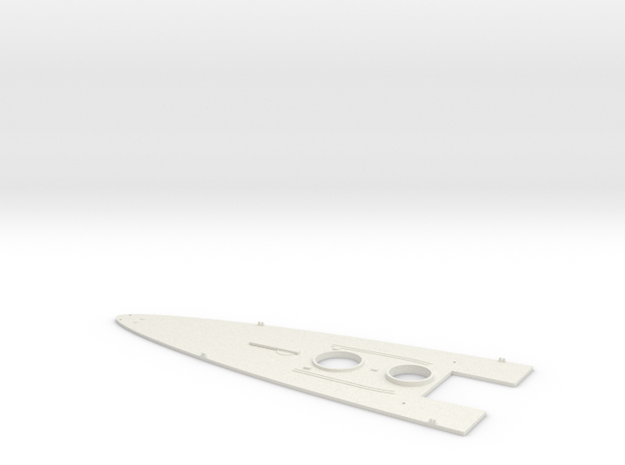 1/700 H44 Class Stern Deck (w/out Planking) in White Natural Versatile Plastic