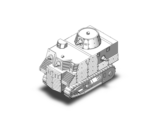 Bob Semple tank WW2 in Tan Fine Detail Plastic: 1:400