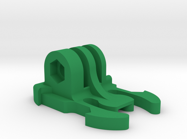 Quick Release Mount for GoPro in Green Processed Versatile Plastic