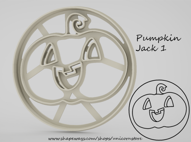 Cookie cutter Pumpkin Jack 1 in White Natural Versatile Plastic