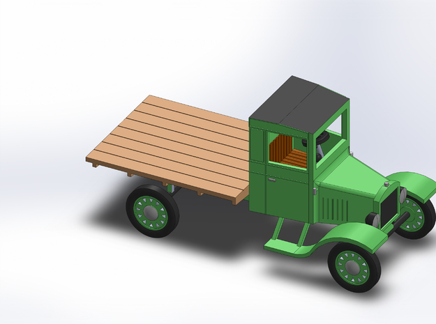 N 1925 MODEL TT 1 TON FLATBED in Tan Fine Detail Plastic