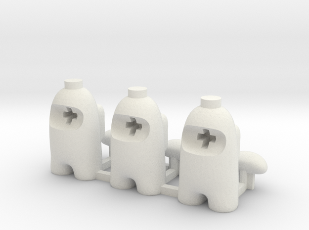 LEGO Compatible Imposters Among The Stars x3 Pack in White Natural Versatile Plastic