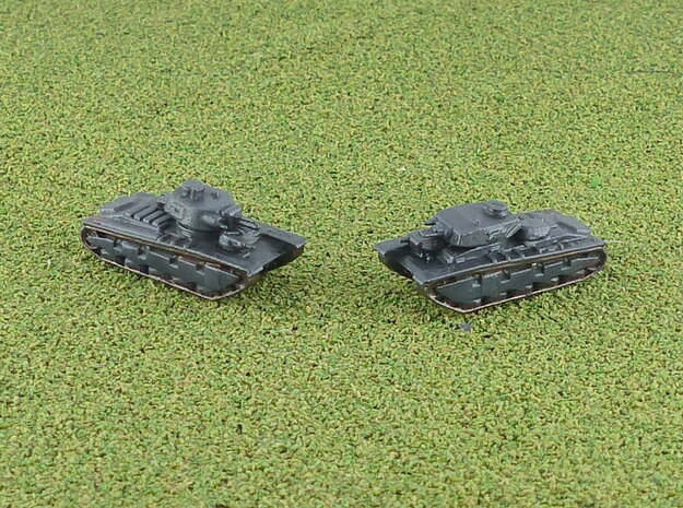 Heavy Tank "Neubaufahrzeug", 2 Variants 1/285  in Tan Fine Detail Plastic