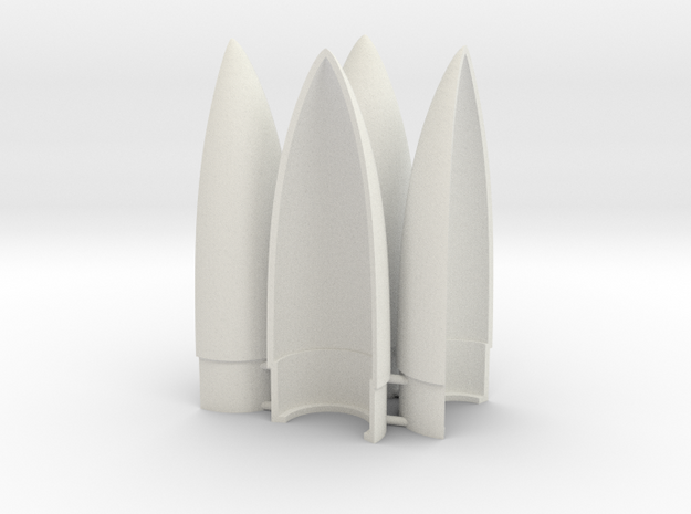 PNC-5E-half cones in White Natural Versatile Plastic
