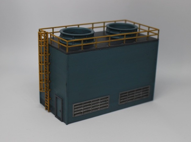 N Scale Large Chiller Part 1 (Walls) in Gray PA12