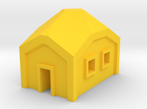House in Yellow Processed Versatile Plastic