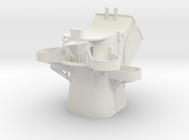 1/100 Richelieu Structure Aft Deck2 Funnel in White Natural Versatile Plastic