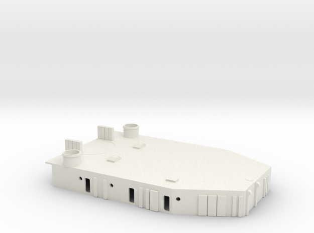 1/100 Richelieu Structure Aft Deck1 in White Natural Versatile Plastic