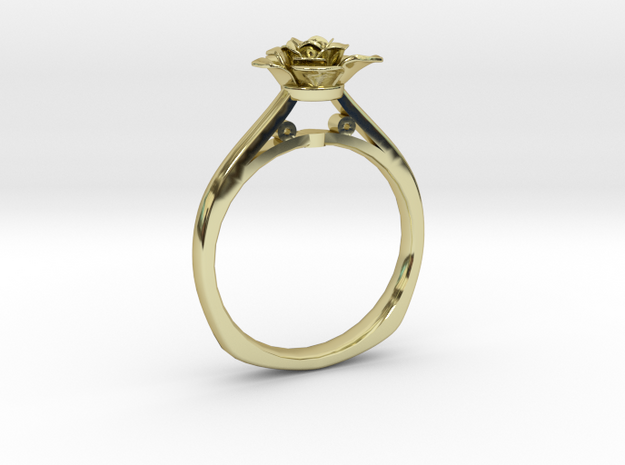 Flower Ring 40 (Contact to Add Stones) in 18K Yellow Gold