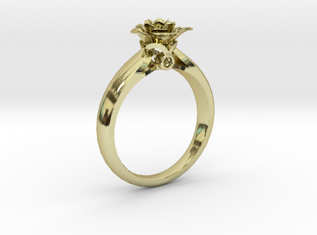 Flower Ring 42 (Contact to Add Stones) in 18K Yellow Gold