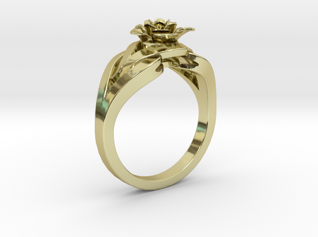 Flower Diamond Ring 203 (Contact to Add Stones) in 18K Yellow Gold