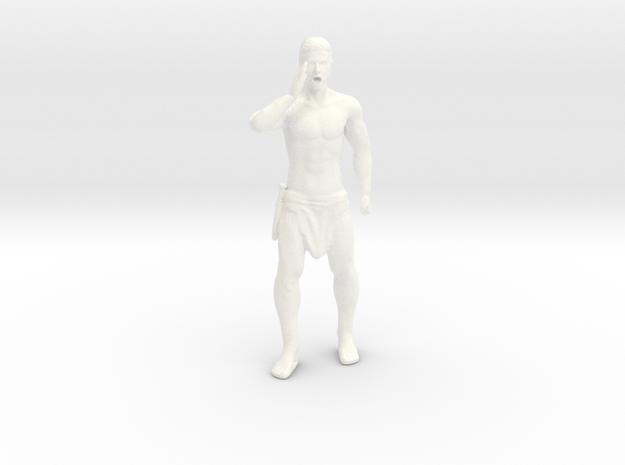 Tarzan - The Ape Man Yell - 2.3 in White Processed Versatile Plastic
