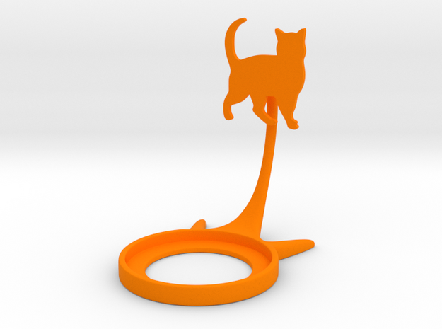 Animal Cat in Orange Processed Versatile Plastic