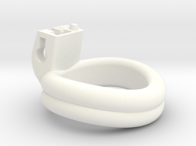 Cherry Keeper Ring - 36mm Double in White Processed Versatile Plastic