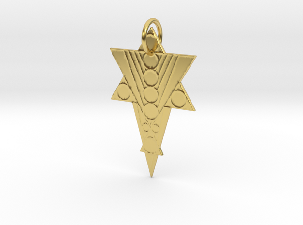 Pleiadi-Az Pendant in Polished Brass: Medium