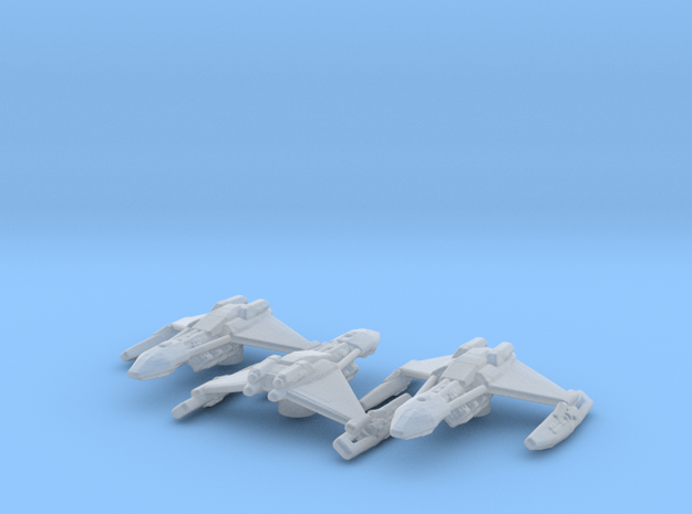 Klingon D5 Tanker 1/7000 Attack Wing x3 in Smooth Fine Detail Plastic