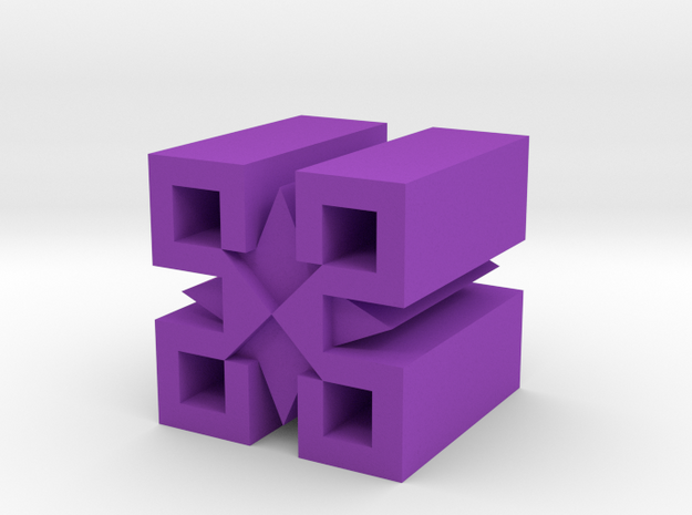 Geometry Dash Level 12 Icon in Purple Processed Versatile Plastic