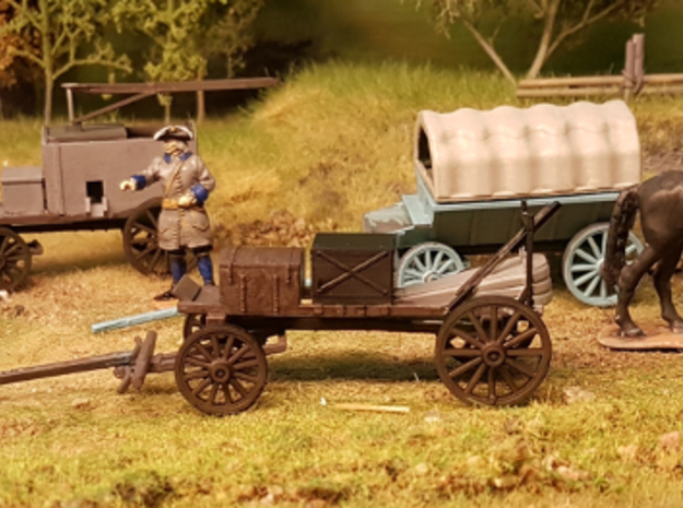 Carolean Field Forge Wagon in Tan Fine Detail Plastic: 1:32