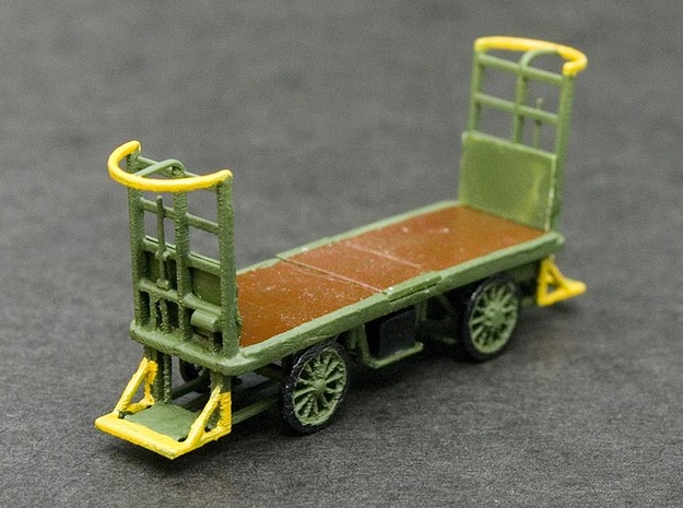 HO Scale (1/87) - Electric Baggage Cart in Smooth Fine Detail Plastic