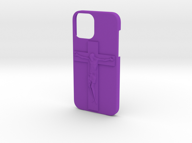 IPhone 12 Jesus Case in Purple Processed Versatile Plastic
